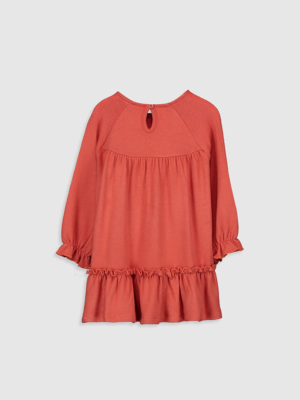 Rochie pentru Bebeluși Fete cu Mânecă Lungă și Model, Guler Rotund-1