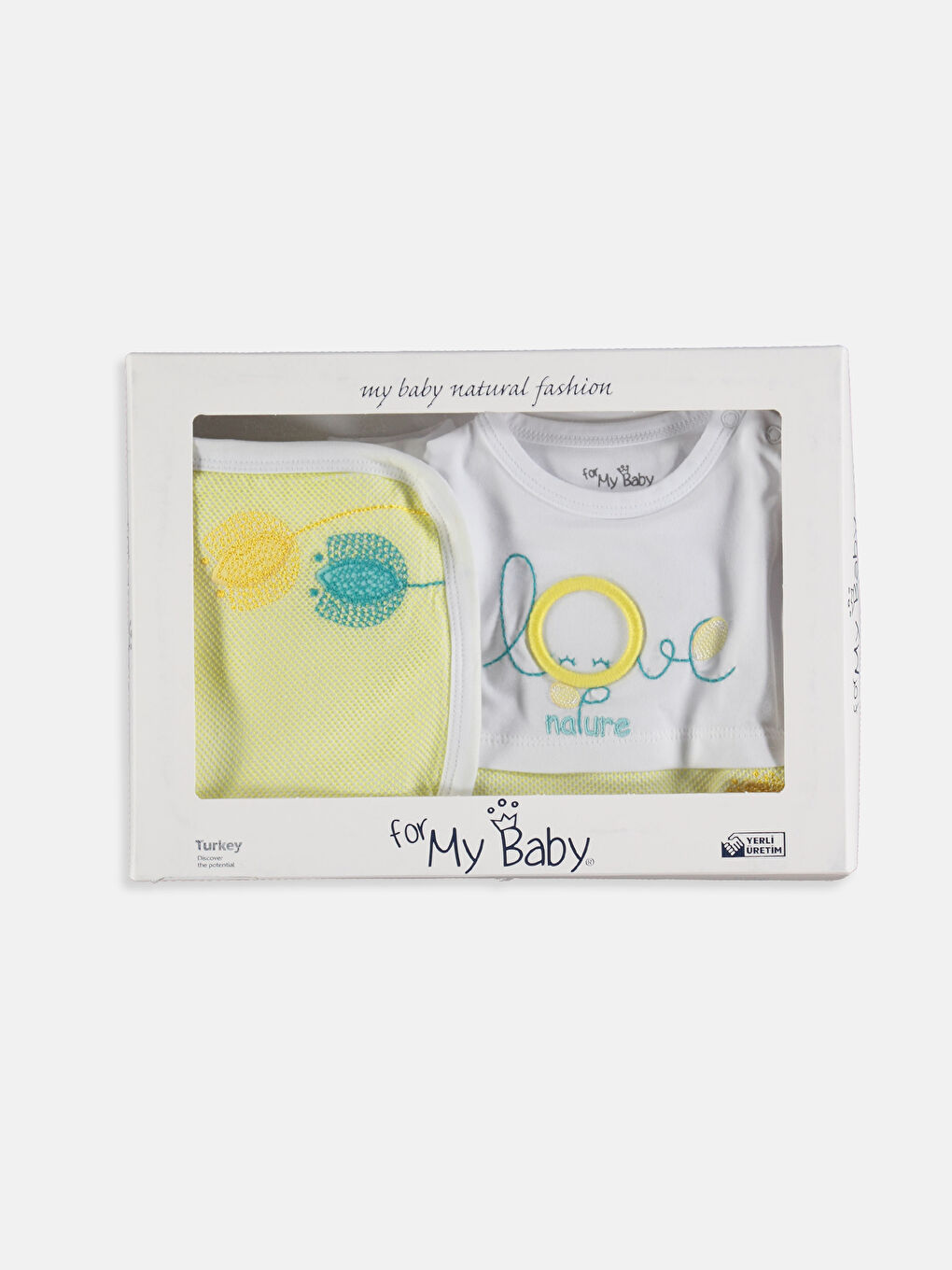 Beyaz Yenidoğan Pamuklu Kutulu Hediye Seti 5'li