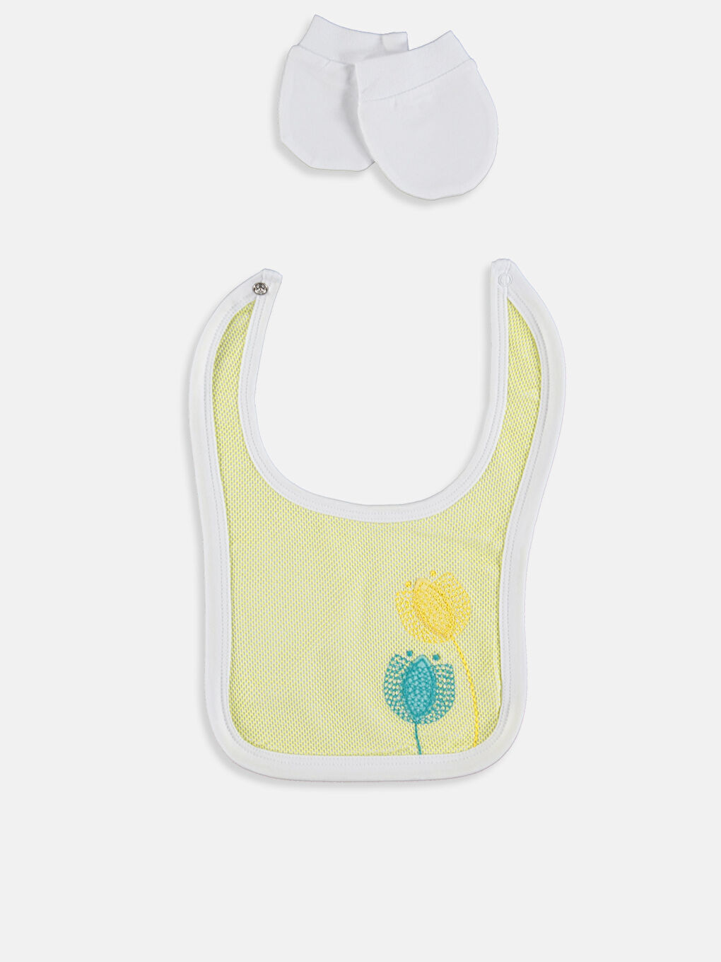 Beyaz Yenidoğan Pamuklu Kutulu Hediye Seti 5'li-5