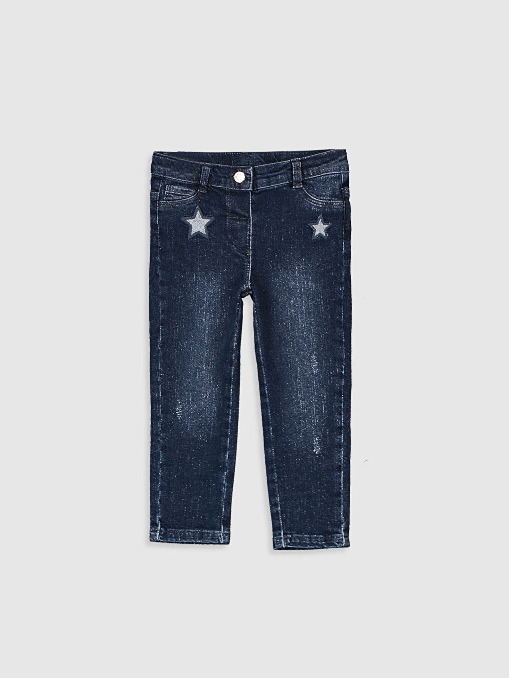 İndigo Dar Kalıp Kız Bebek Jean