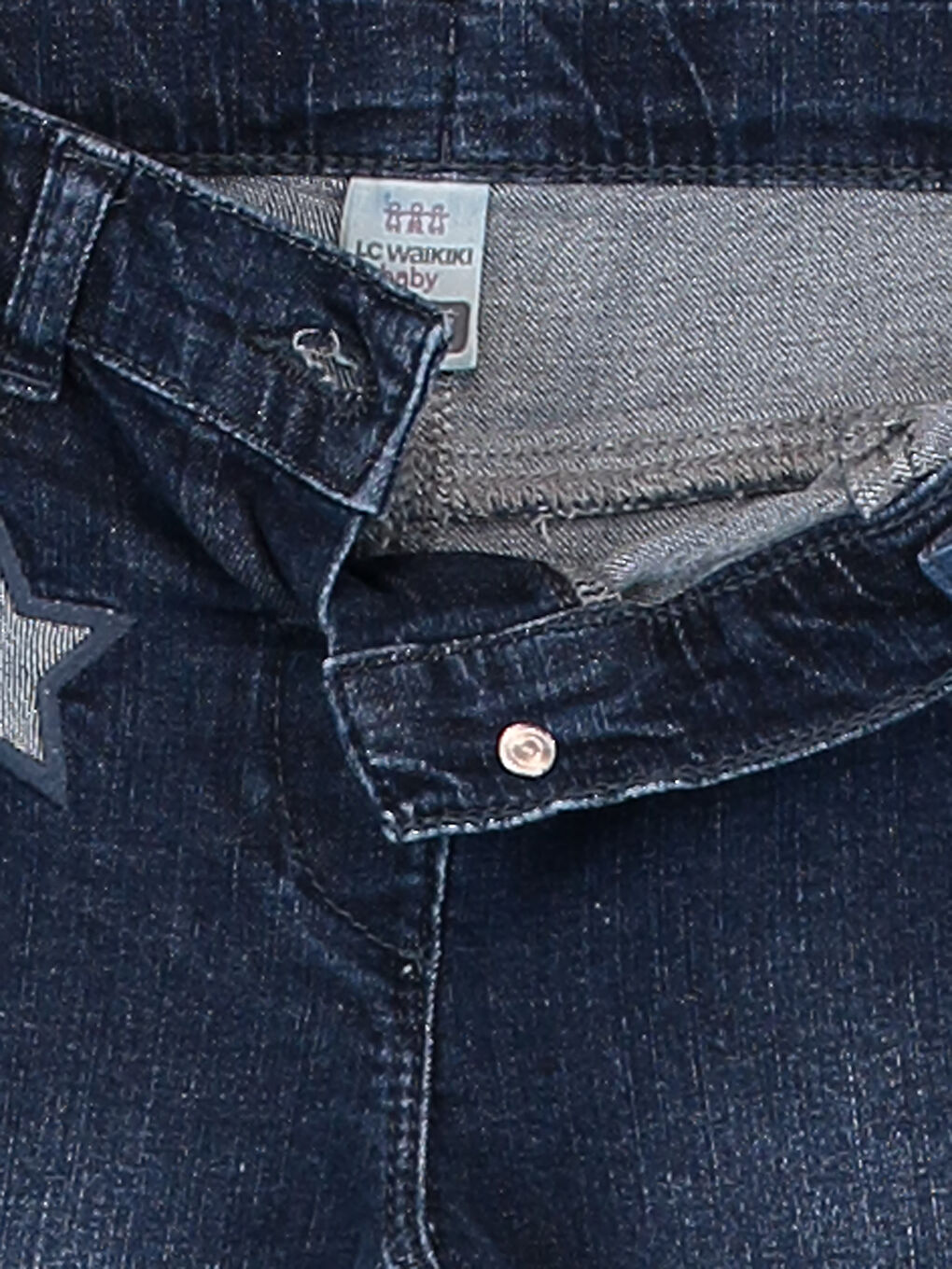 İndigo Dar Kalıp Kız Bebek Jean-2