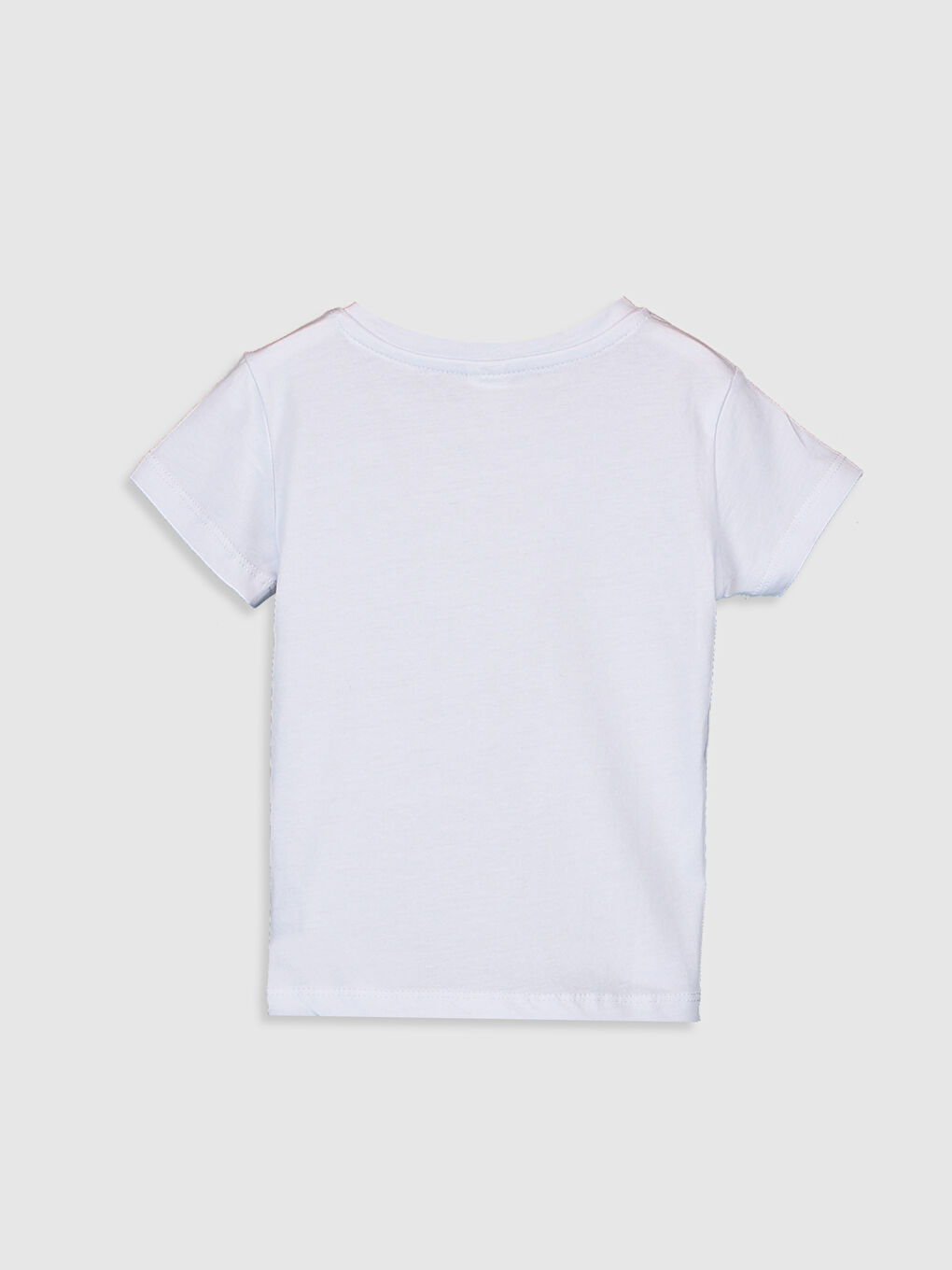 Beyaz Erkek Bebek Baskılı Pamuklu Tişört Baba Oğul Kombini-1