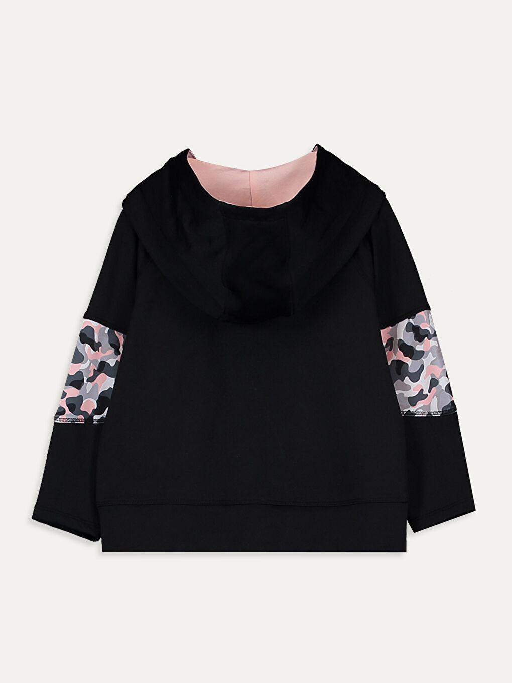 Siyah Kız Bebek Desenli Sweatshirt Anne Kız Kombini-1