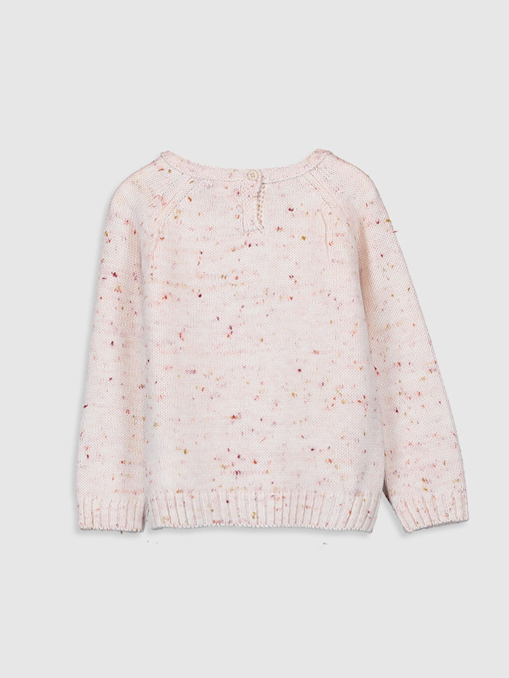 Pull-over en tricot imprimé à manches longues et col rond pour bébé fille-1