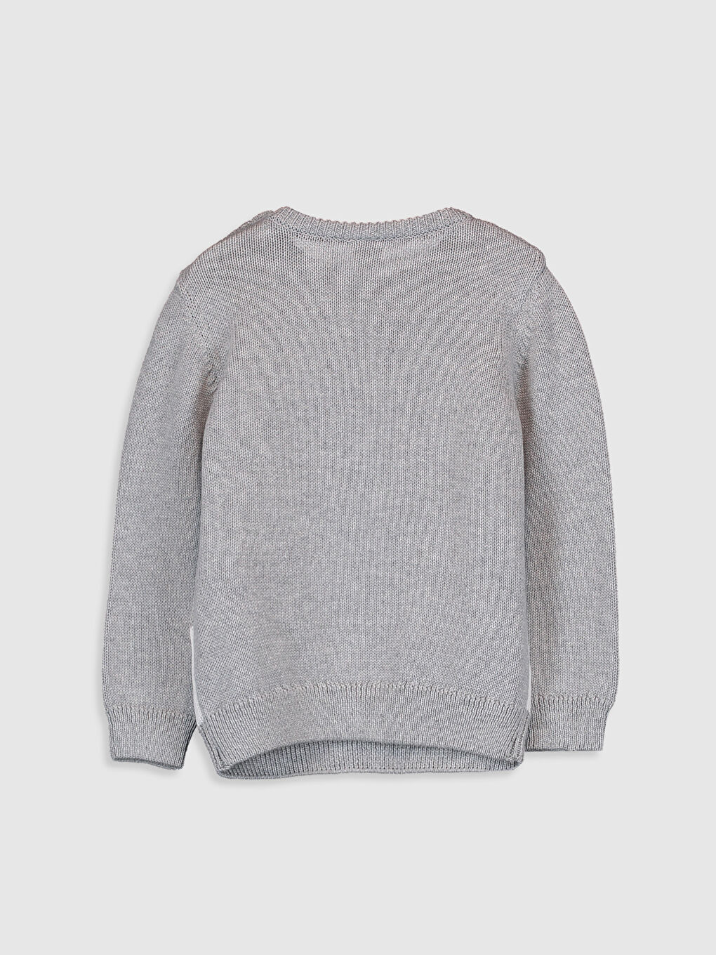 Gri Bisiklet Yaka Erkek Bebek Kazak-1