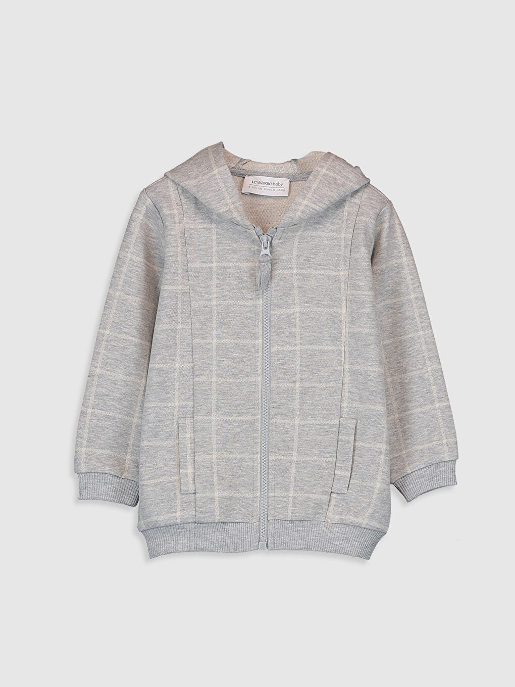 Baby Boy GREY Zip-Up Sweatshirt