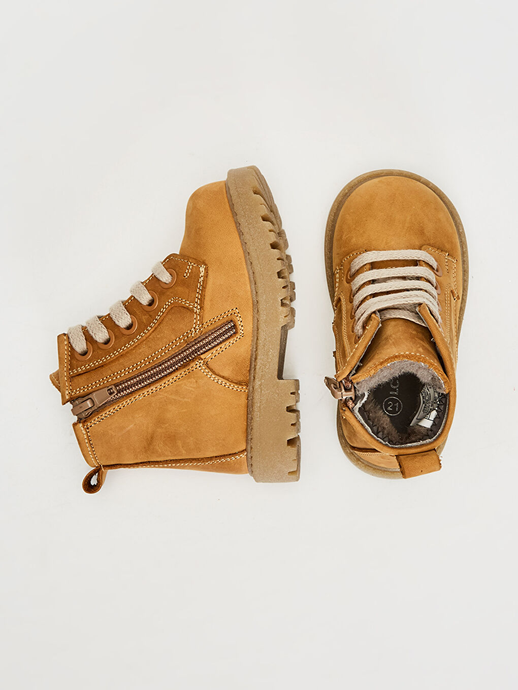 Сәбилерге арналған қыз бала былғары баулы етік