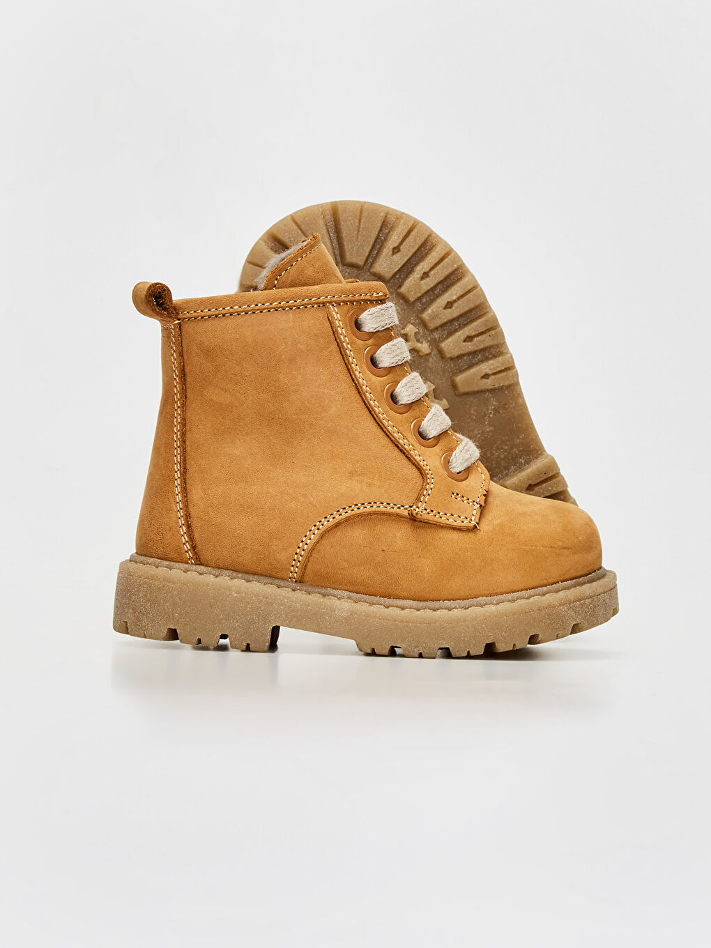 Сәбилерге арналған қыз бала былғары баулы етік-1