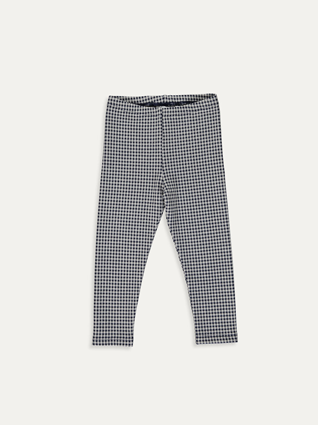 Lacivert Kız Bebek Ekose Tayt