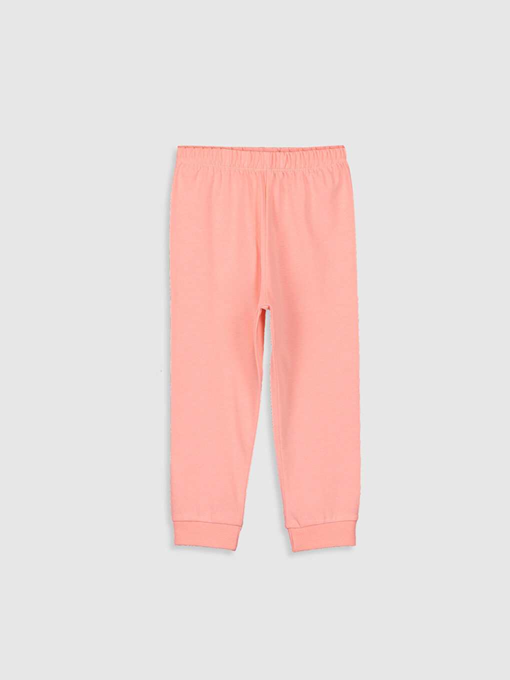 Beyaz Bisiklet Yaka Uzun Kol Baskılı Kız Bebek Pijama Takımı-3