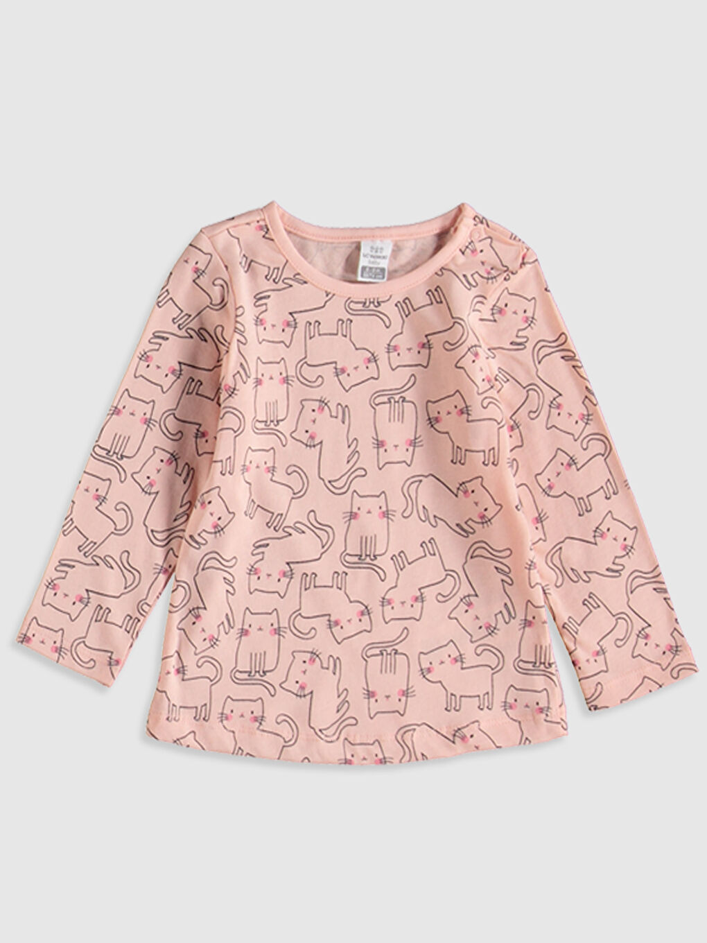 Crew Neck Long Sleeve Printed Baby Girl Pajamas Suit-2