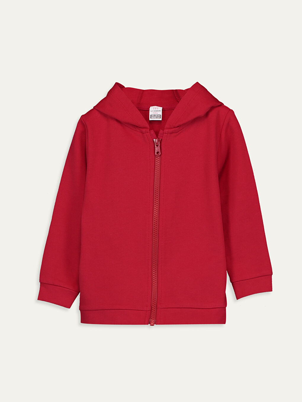 سويت شيرت بسحاب أحمر طفلة صغيرة