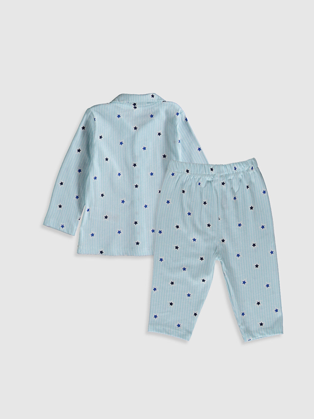 Beyaz Erkek Bebek Desenli Pijama Alt ve Üst Takım-1