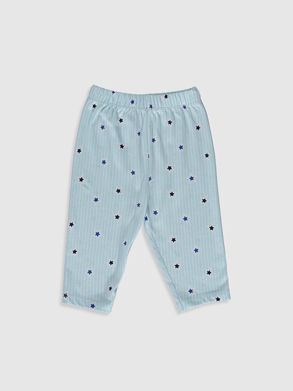 Beyaz Erkek Bebek Desenli Pijama Alt ve Üst Takım-3