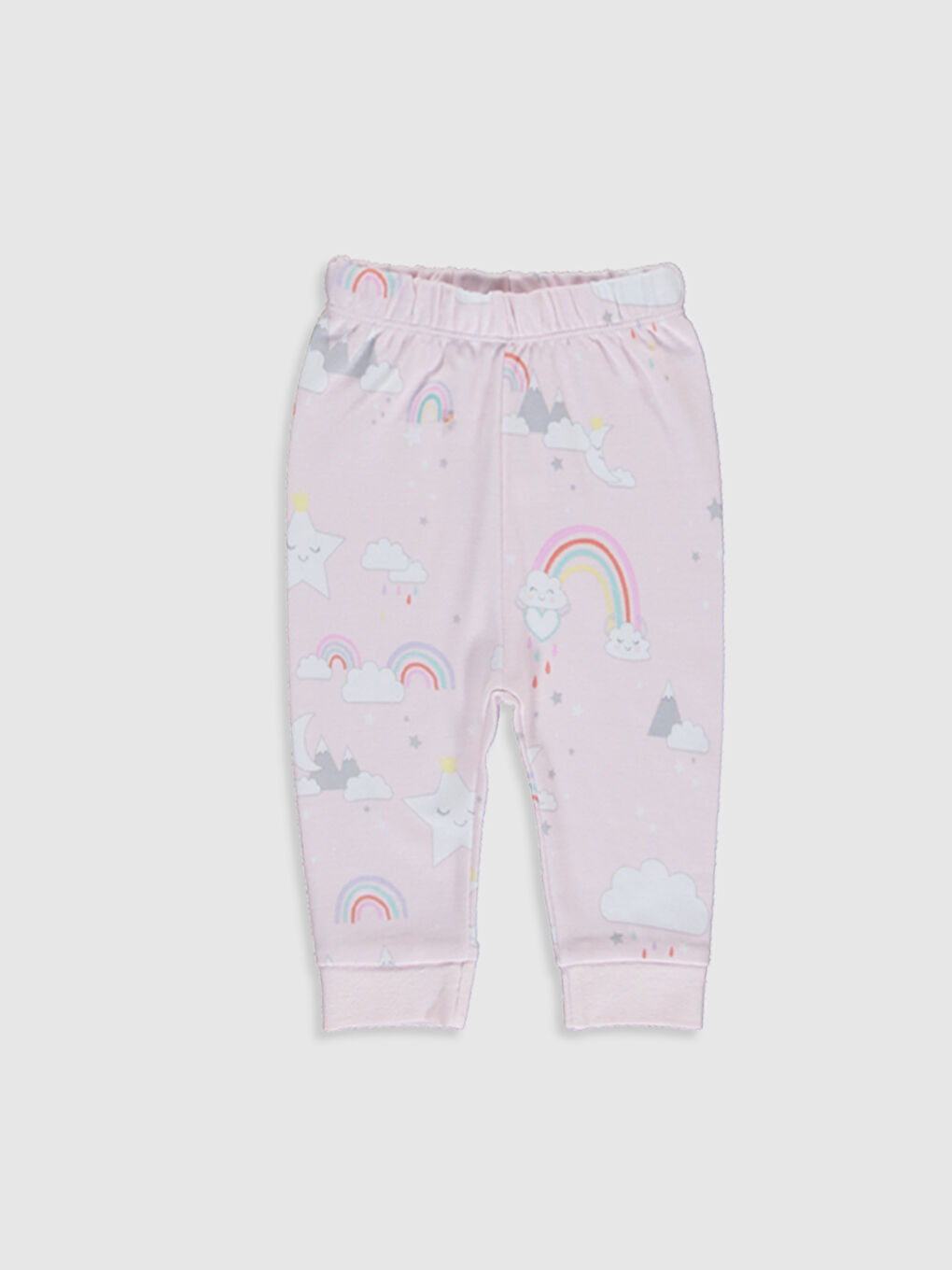 Karışık Kız Bebek Baskılı Pamuklu Pijama Takımı-3