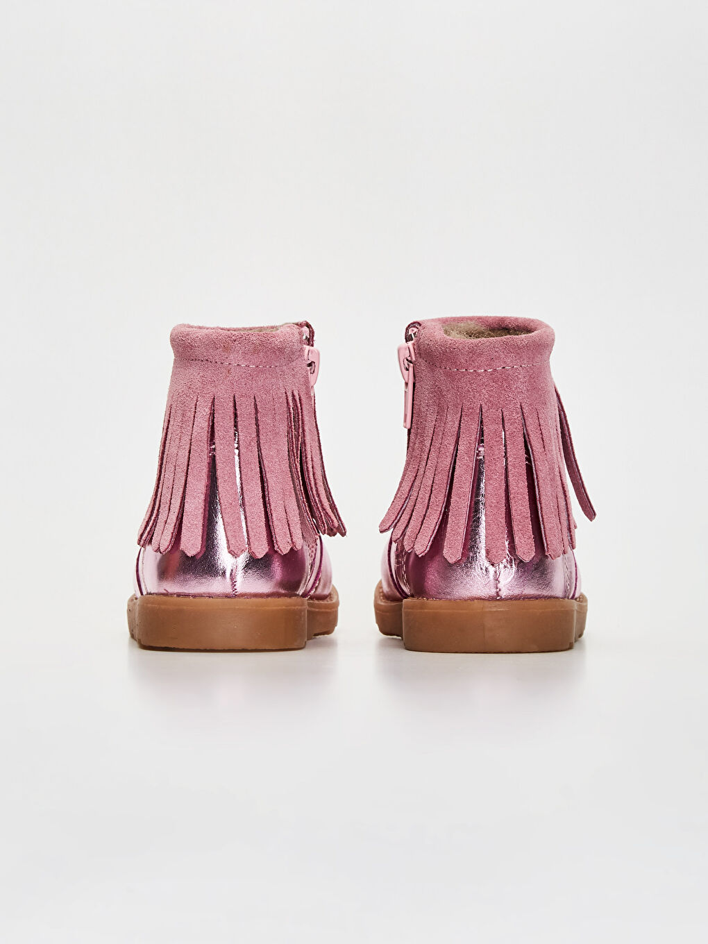 Baby Girl's Tasselled Leather Boots-3