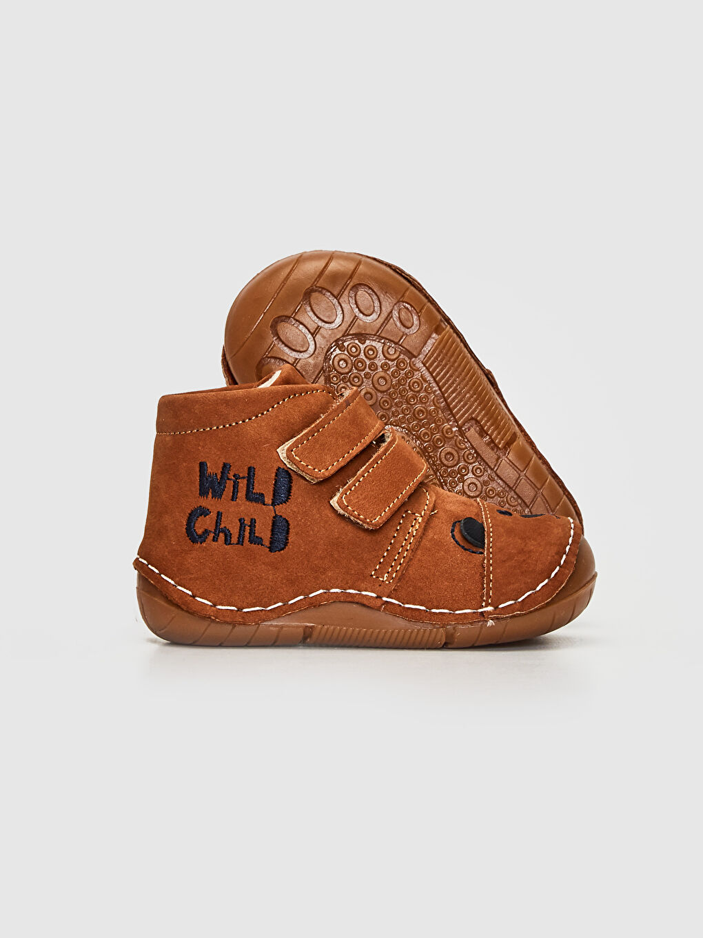 Kahverengi Erkek Bebek Cırt Cırtlı İlk Adım Botu -2