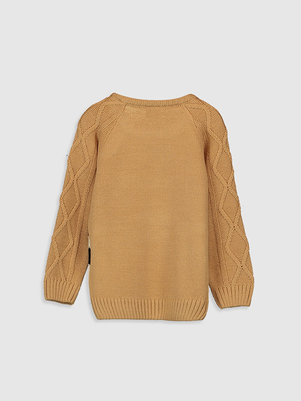 Bej Bisiklet Yaka Erkek Bebek Kazak-1