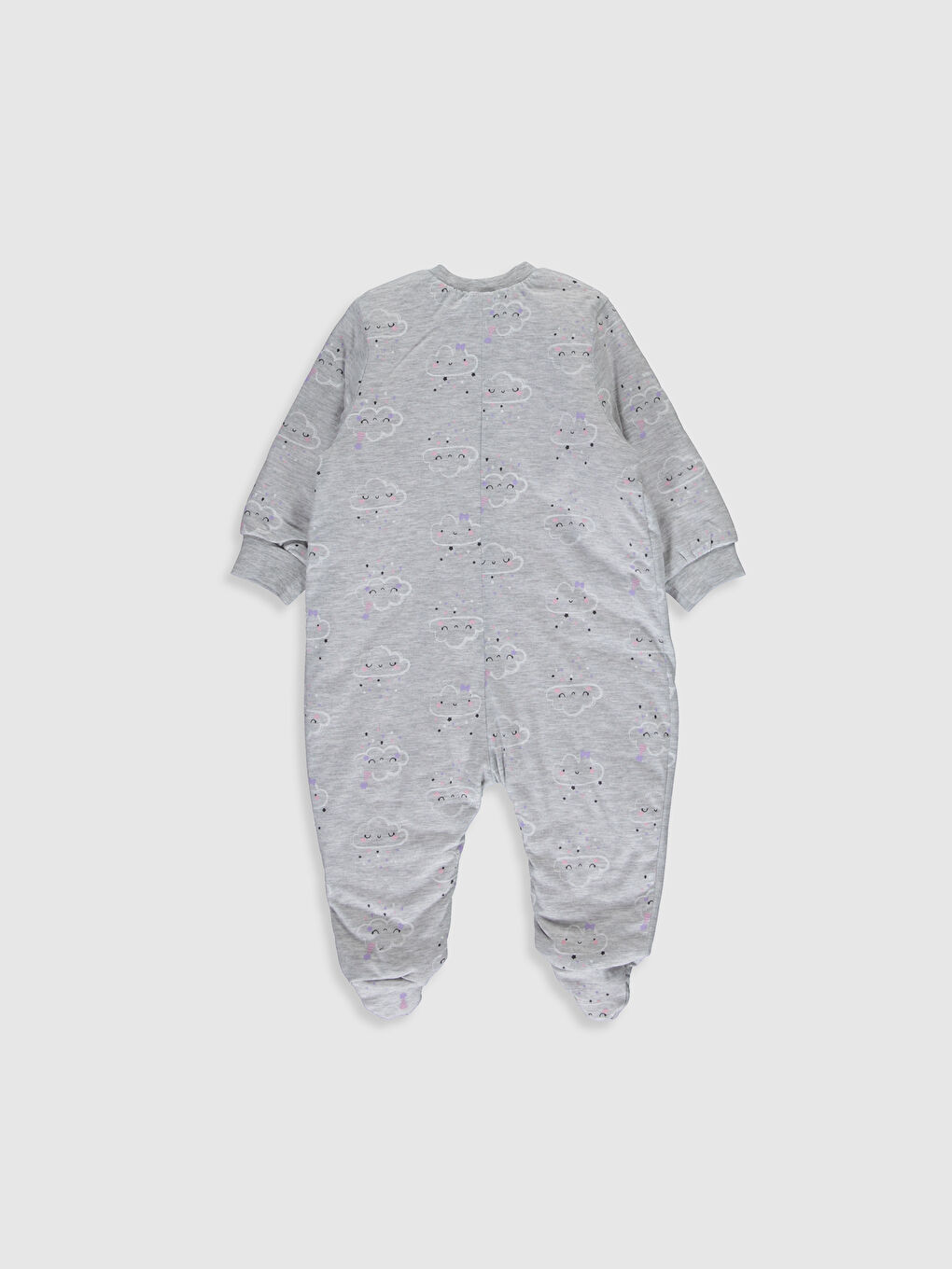 Gri Kız Bebek Baskılı Uyku Tulumu-1