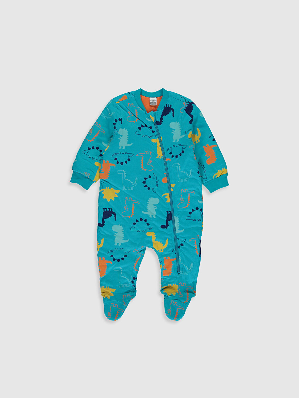 Turkuaz Erkek Bebek Baskılı Tulum