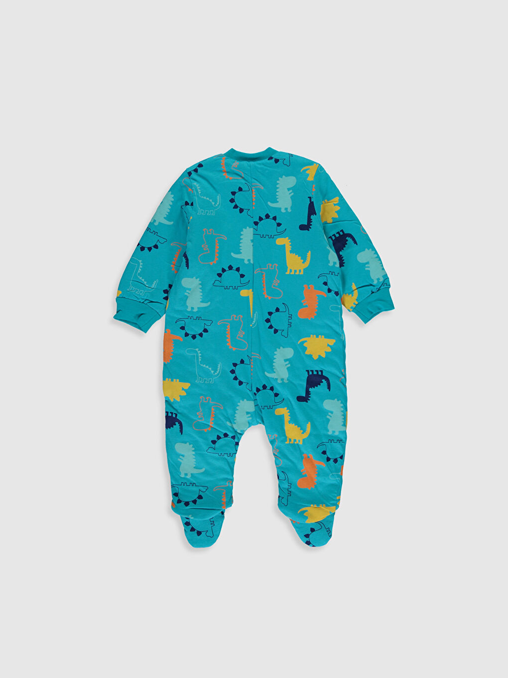 Turkuaz Erkek Bebek Baskılı Tulum-1