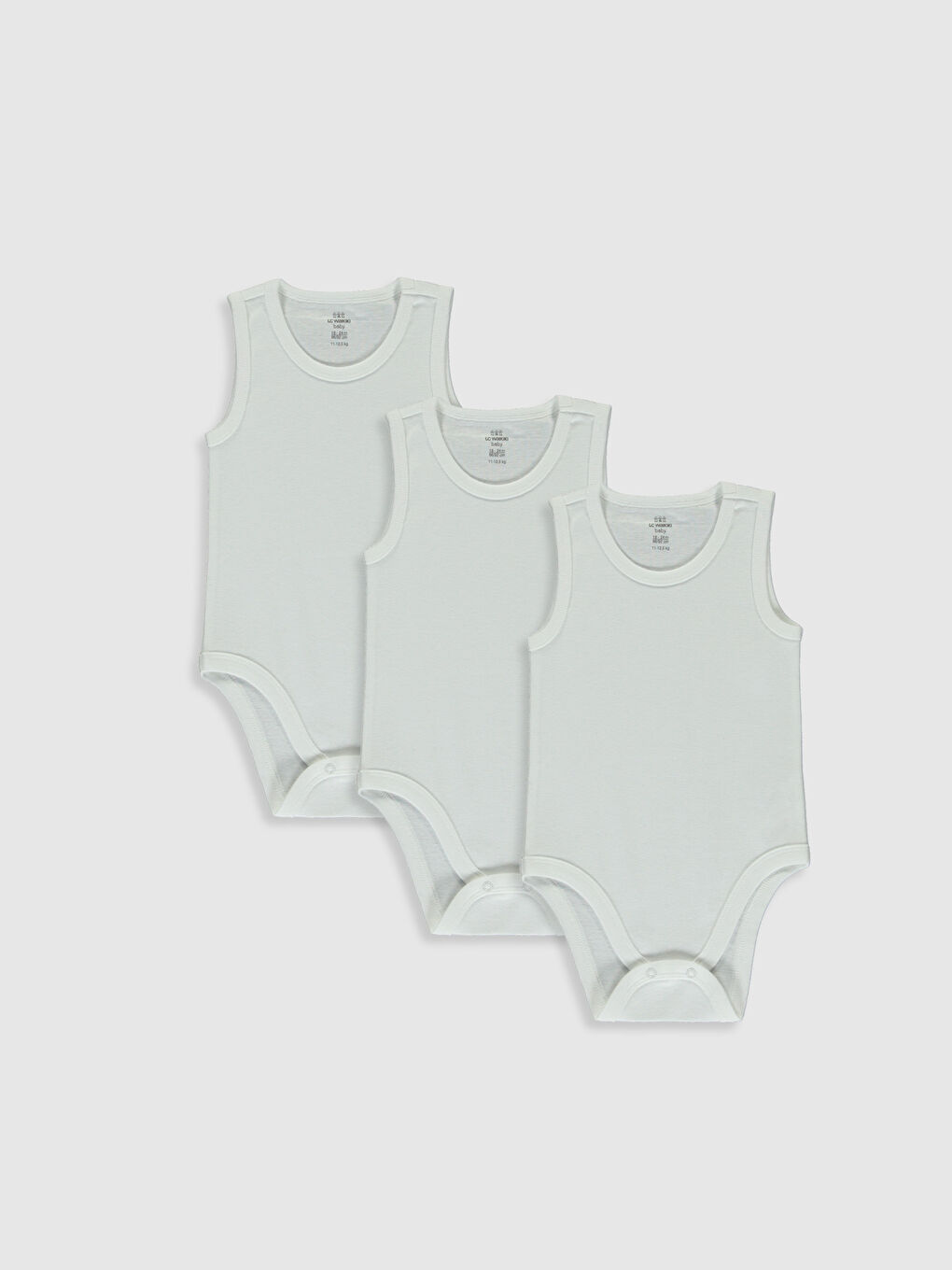 Ekru Erkek Bebek Çıtçıtlı Body 3'lü