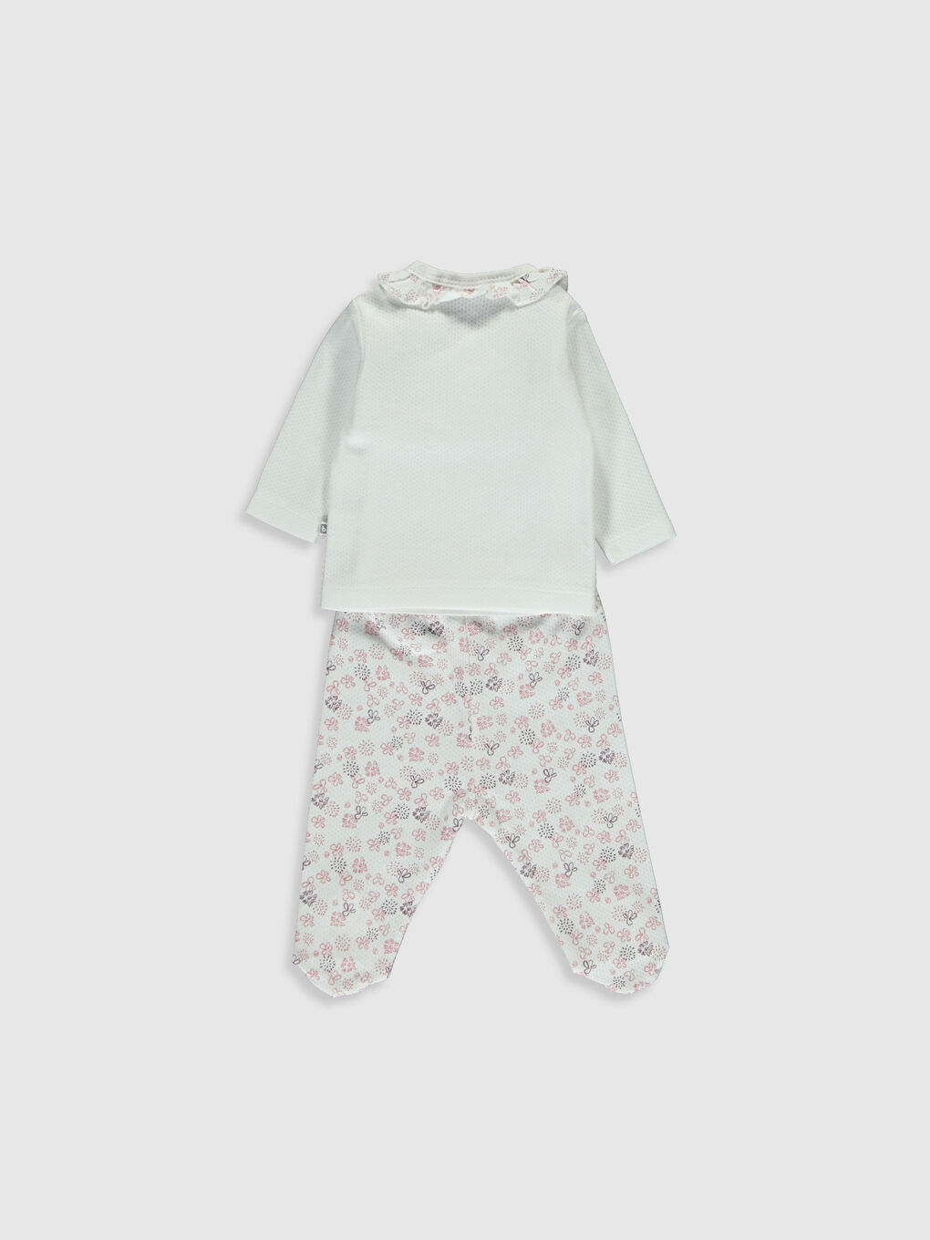 Ekru Bi Baby Desenli Hastane Çıkış Seti-1