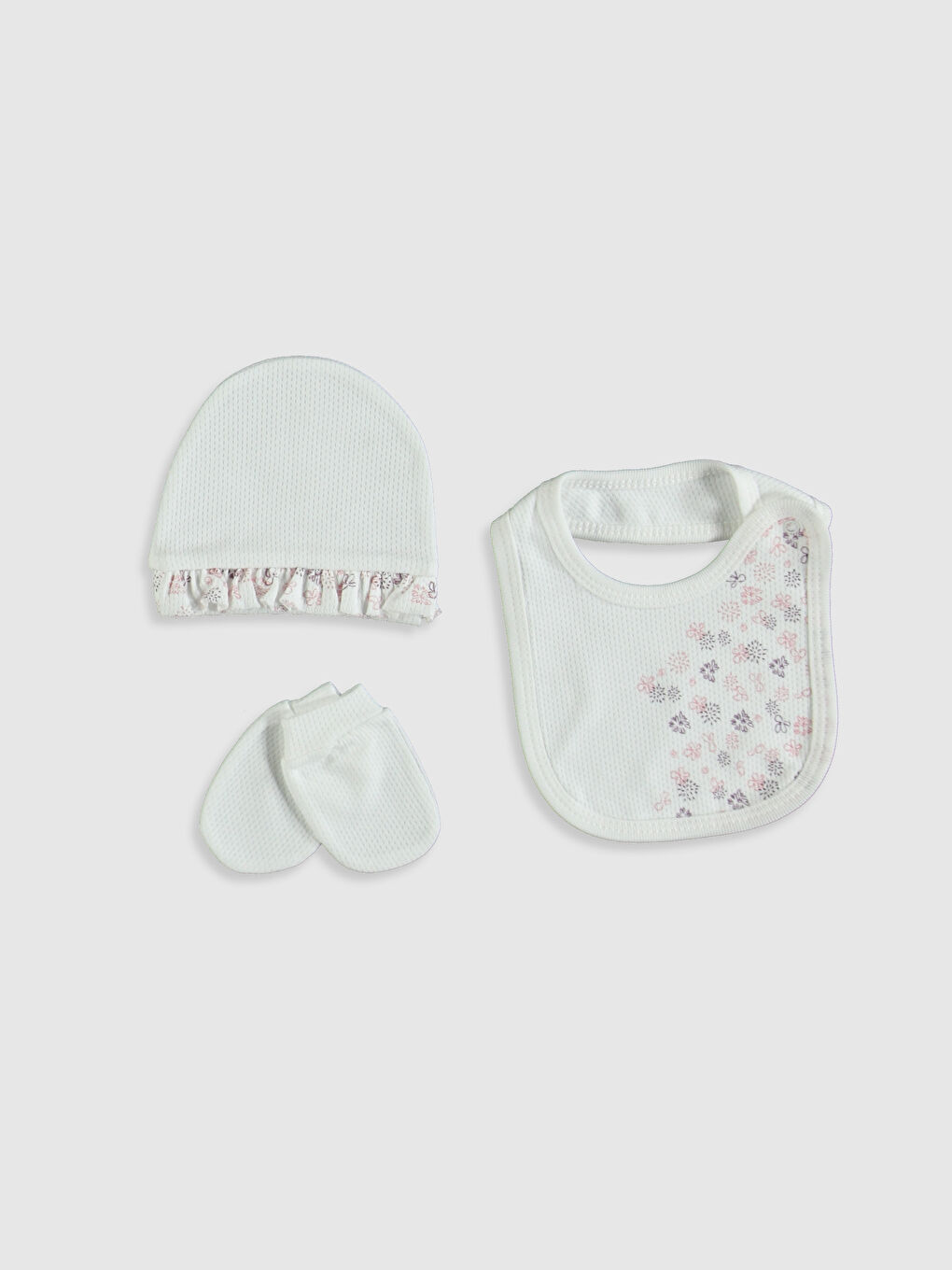 Ekru Bi Baby Desenli Hastane Çıkış Seti-2