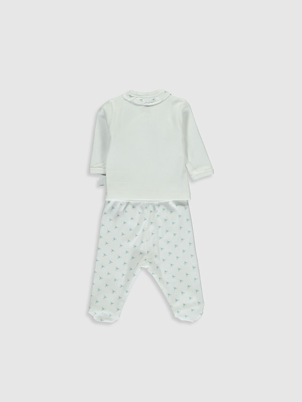 Ekru Bi Baby Desenli Hastane Çıkış Seti-2