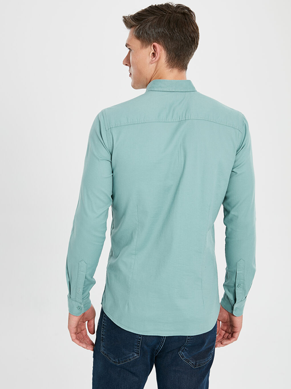 قميص بأكمام طويلة بقصة ضيقة للغاية-3