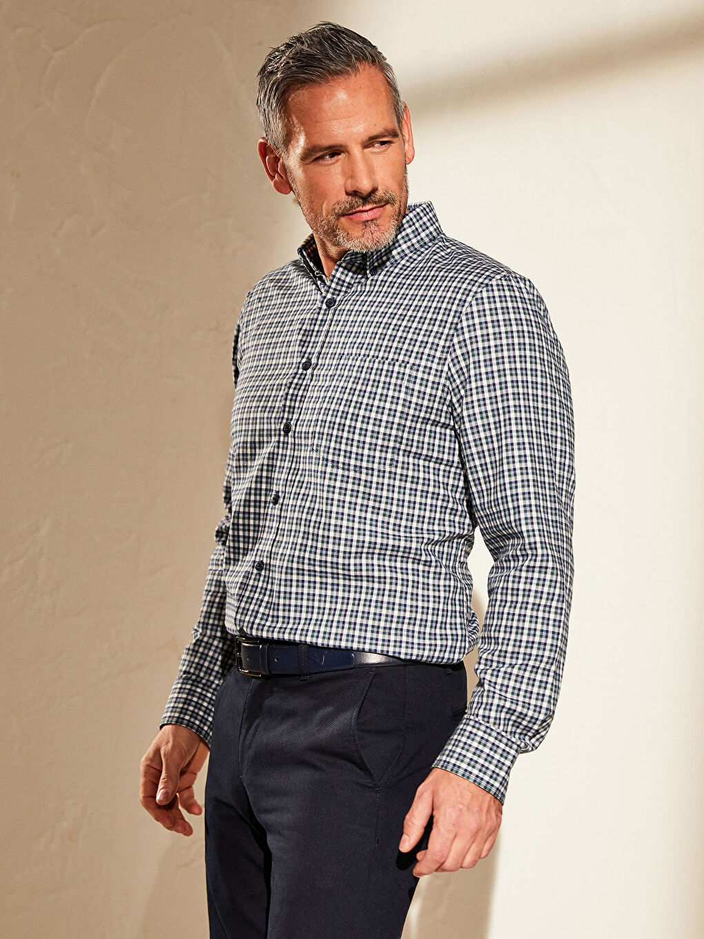 Chemise Gabardine Manches Longues Coupe Régulière-5