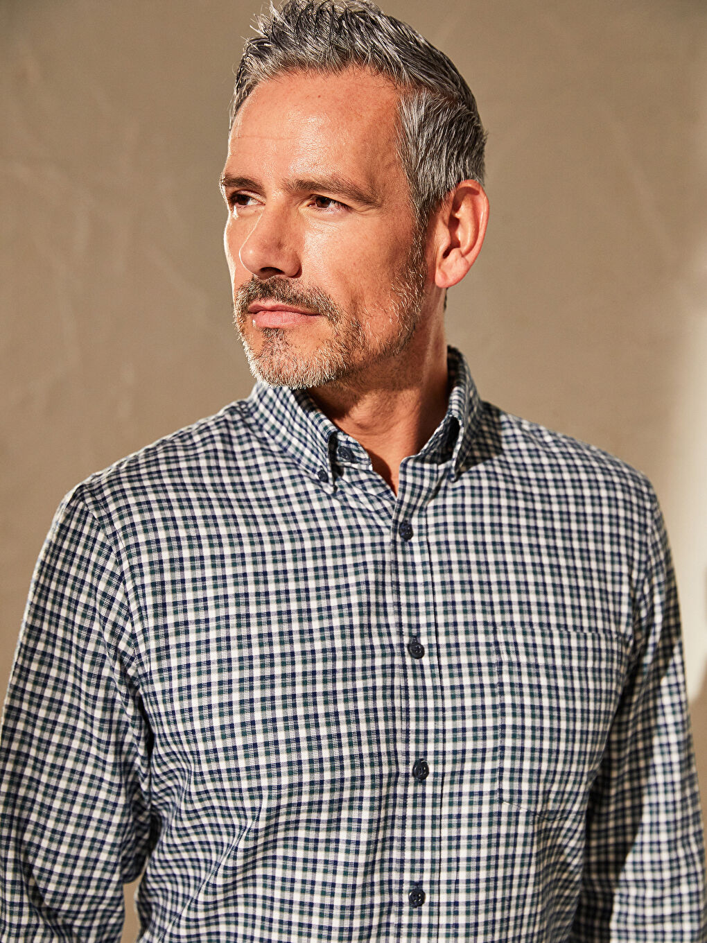 Chemise Gabardine Manches Longues Coupe Régulière-7