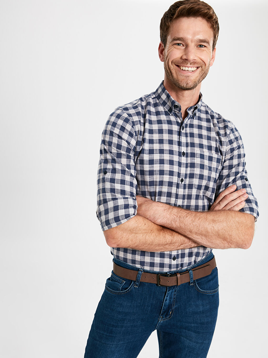 Standard Fit Long Sleeved Poplin Men's Shirt