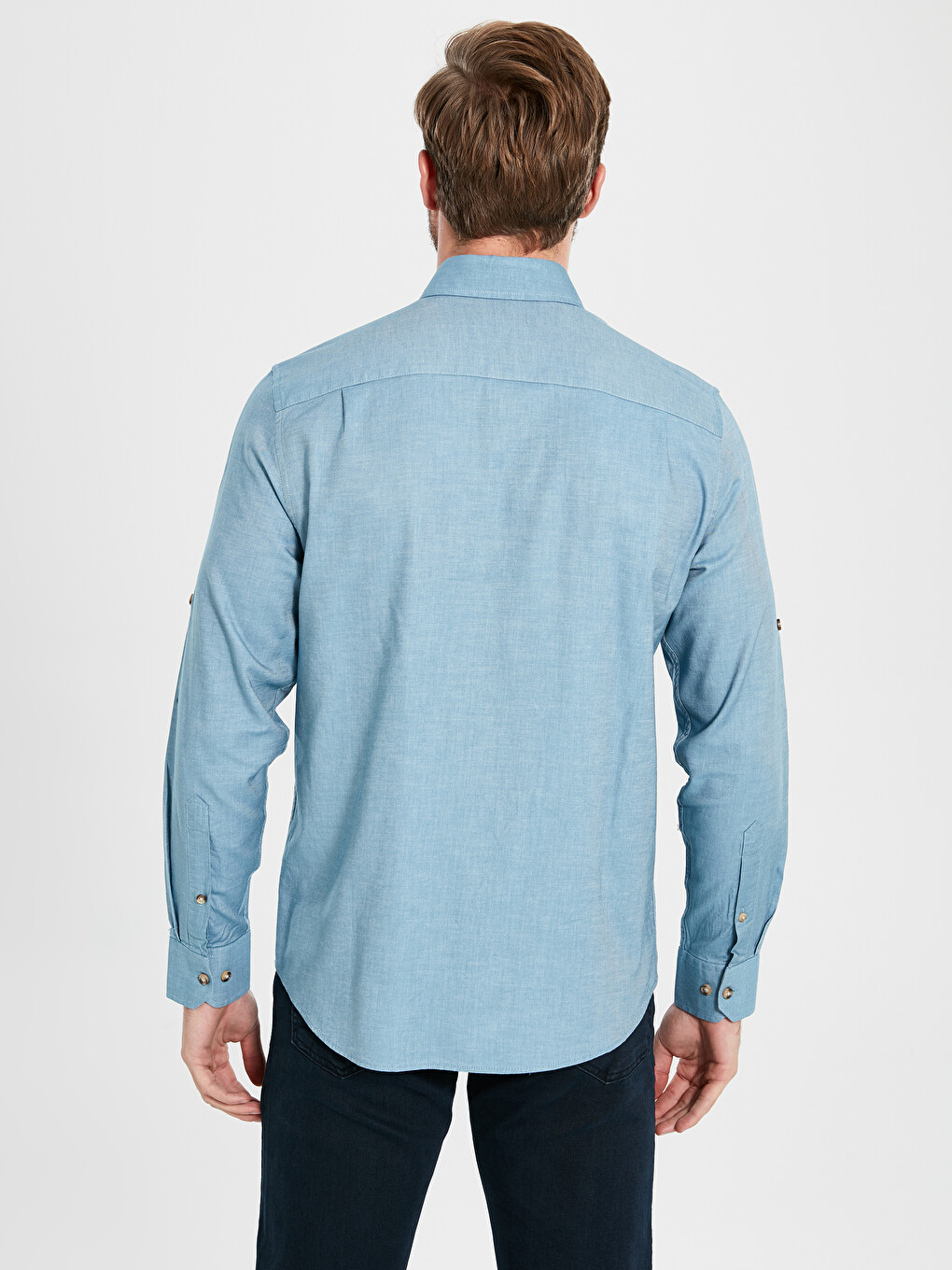 majica od pamuka i gabardena regular fit-3