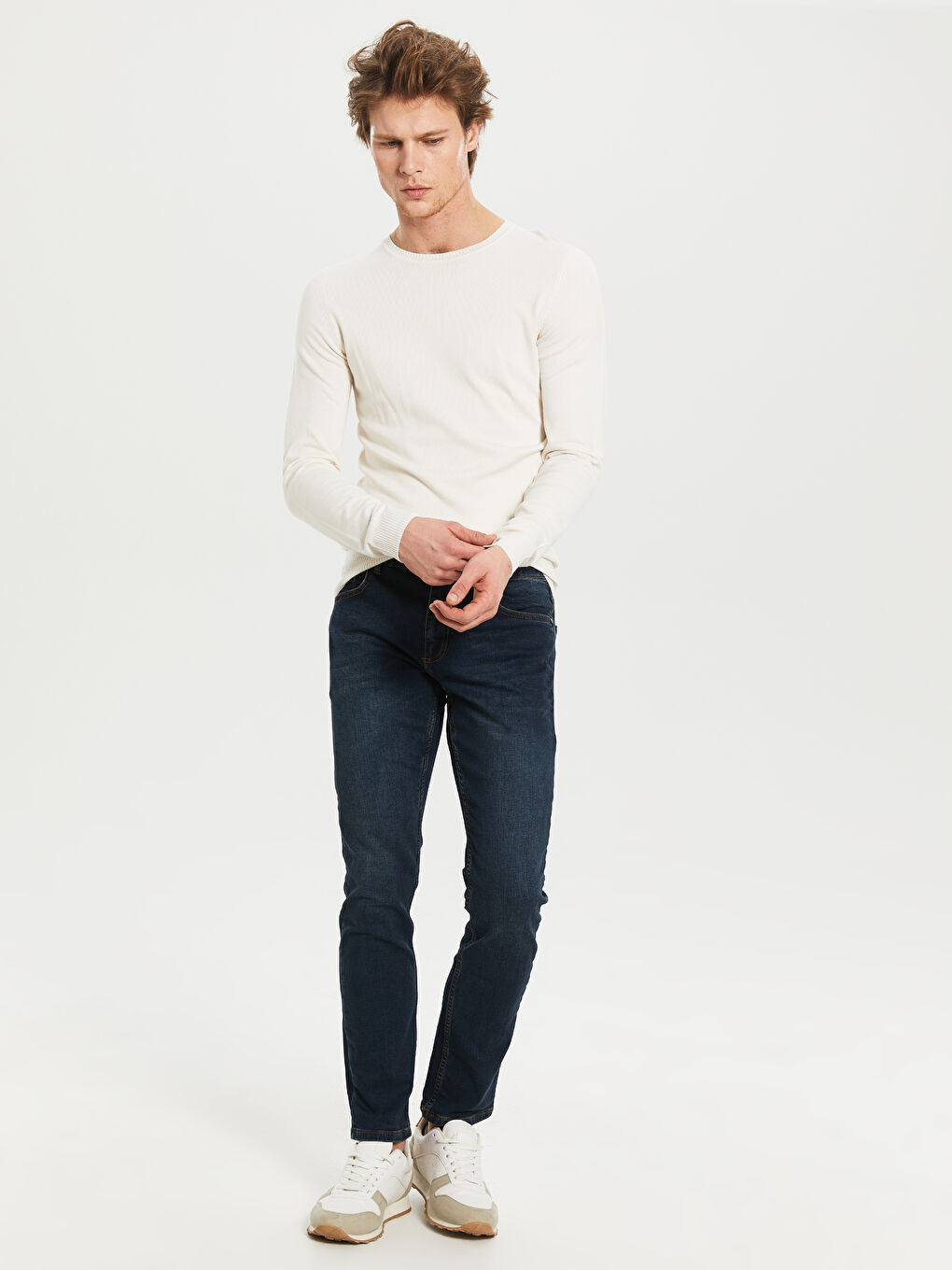 بنطلون جينز رجالي 750 سليم فيت