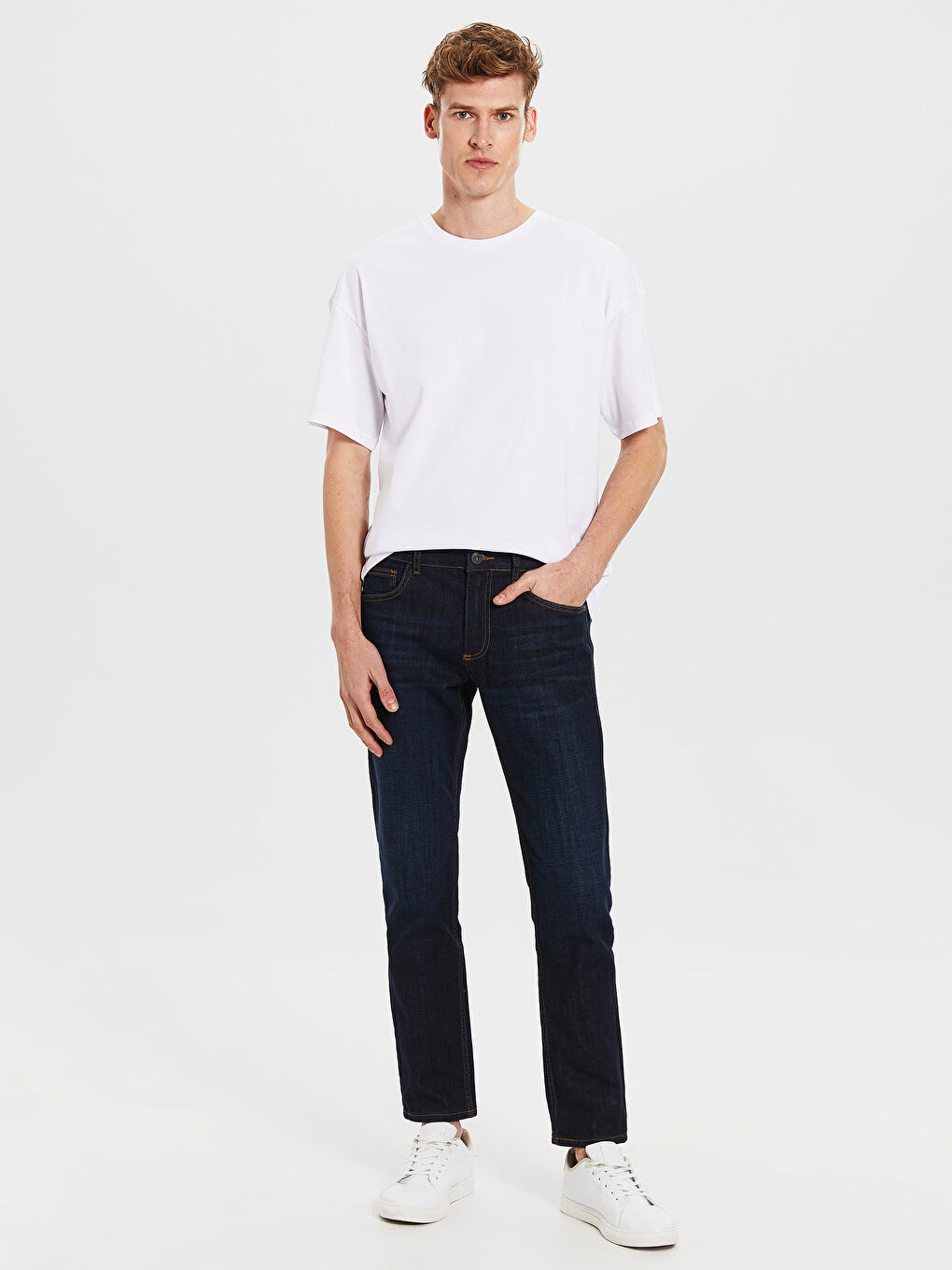 بنطلون جينز رجالي 750 سليم فيت