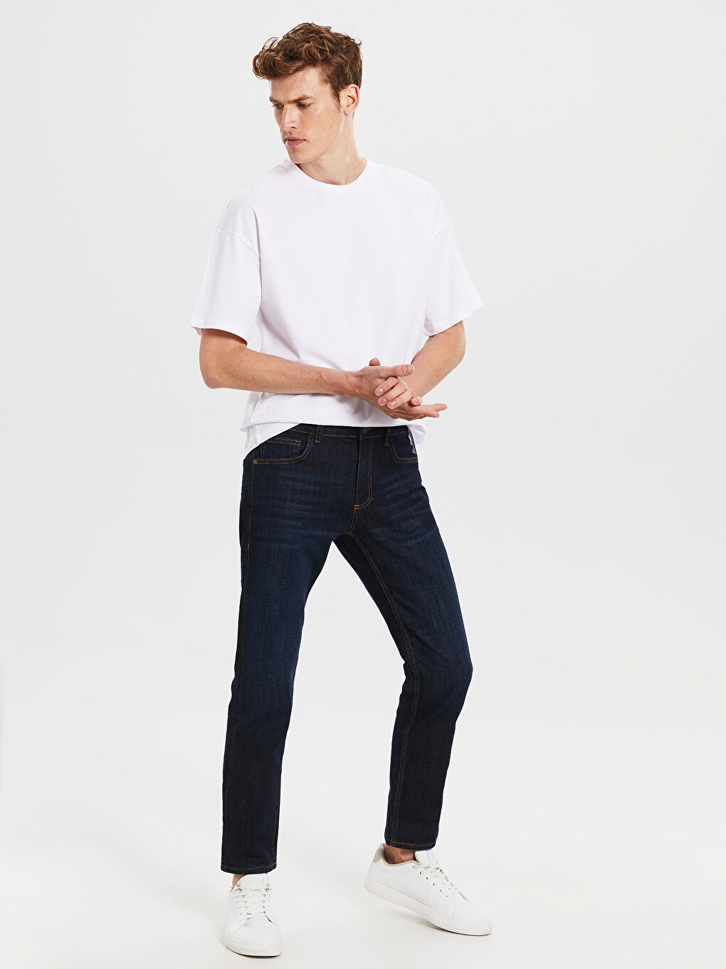 بنطلون جينز رجالي 750 سليم فيت-1