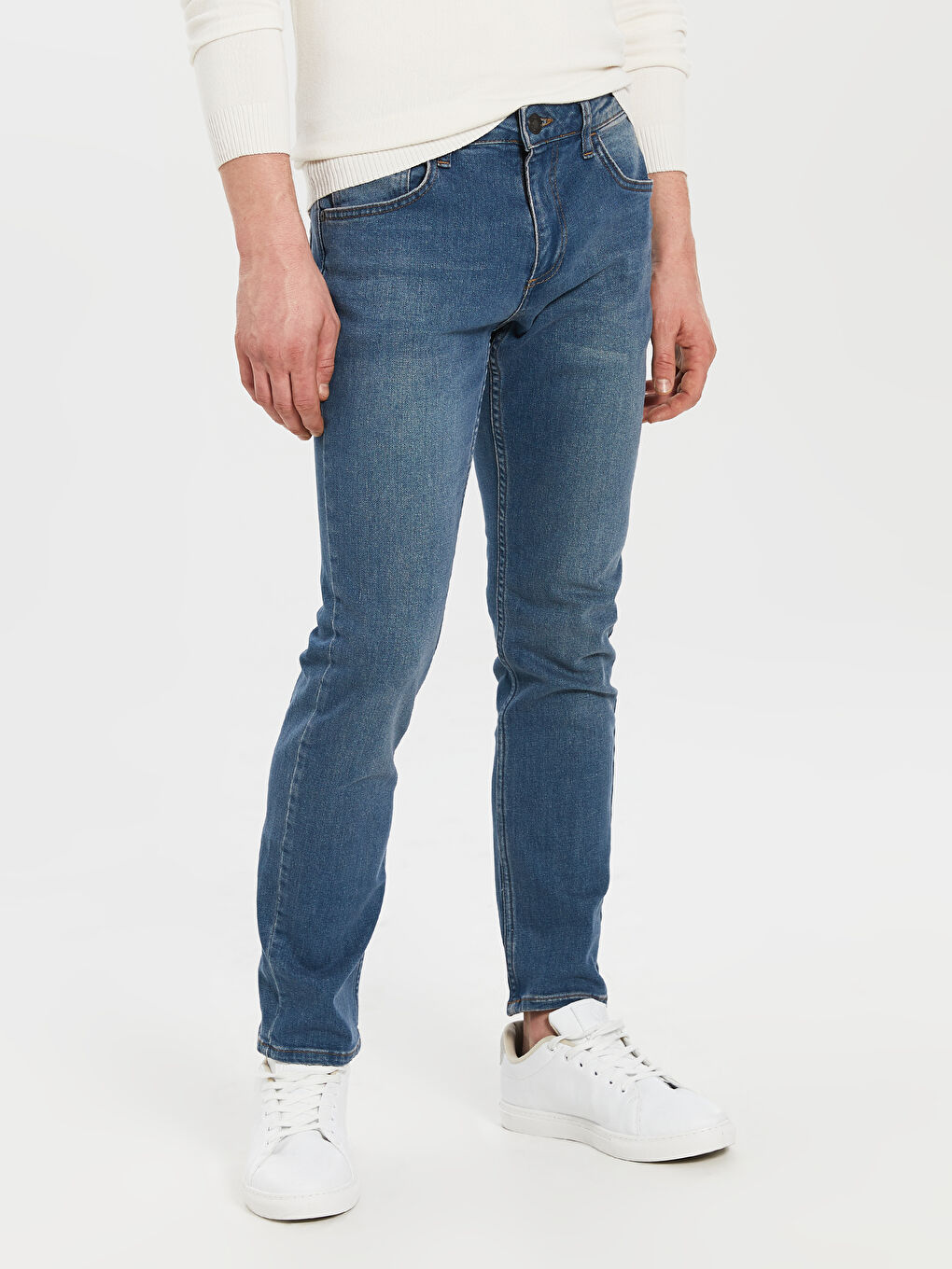 بنطلون جينز رجالي 750 سليم فيت-3