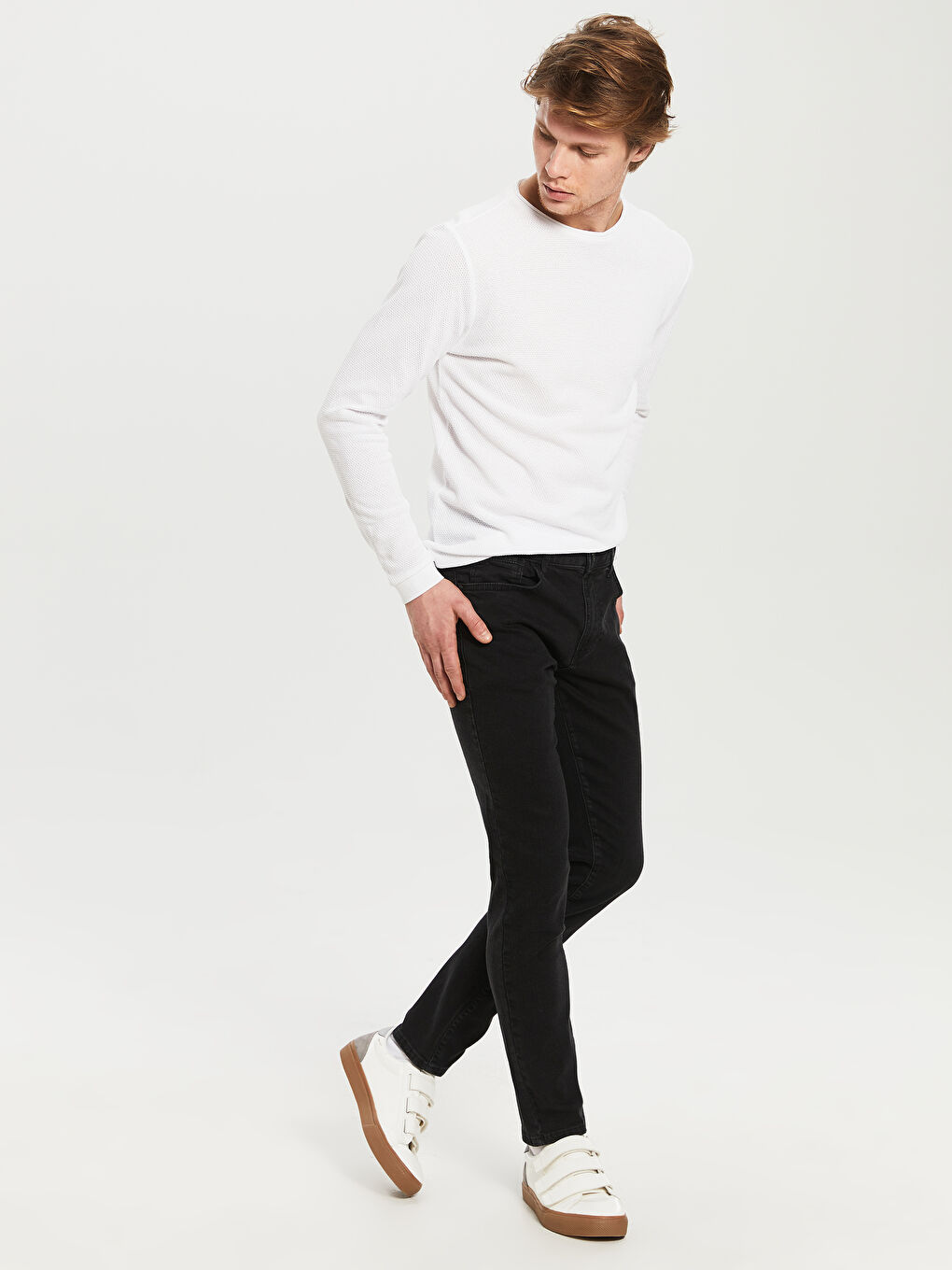 Siyah 750 Slim Fit Erkek Jean Pantolon-1