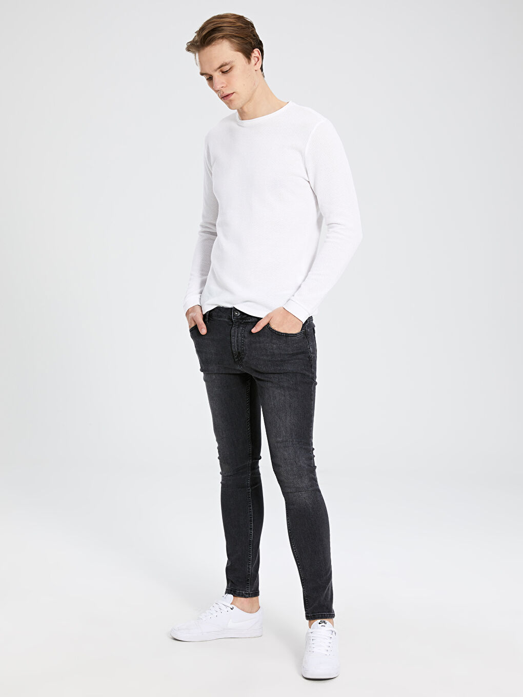 Siyah 760 Skinny Fit Erkek Jean Pantolon-1