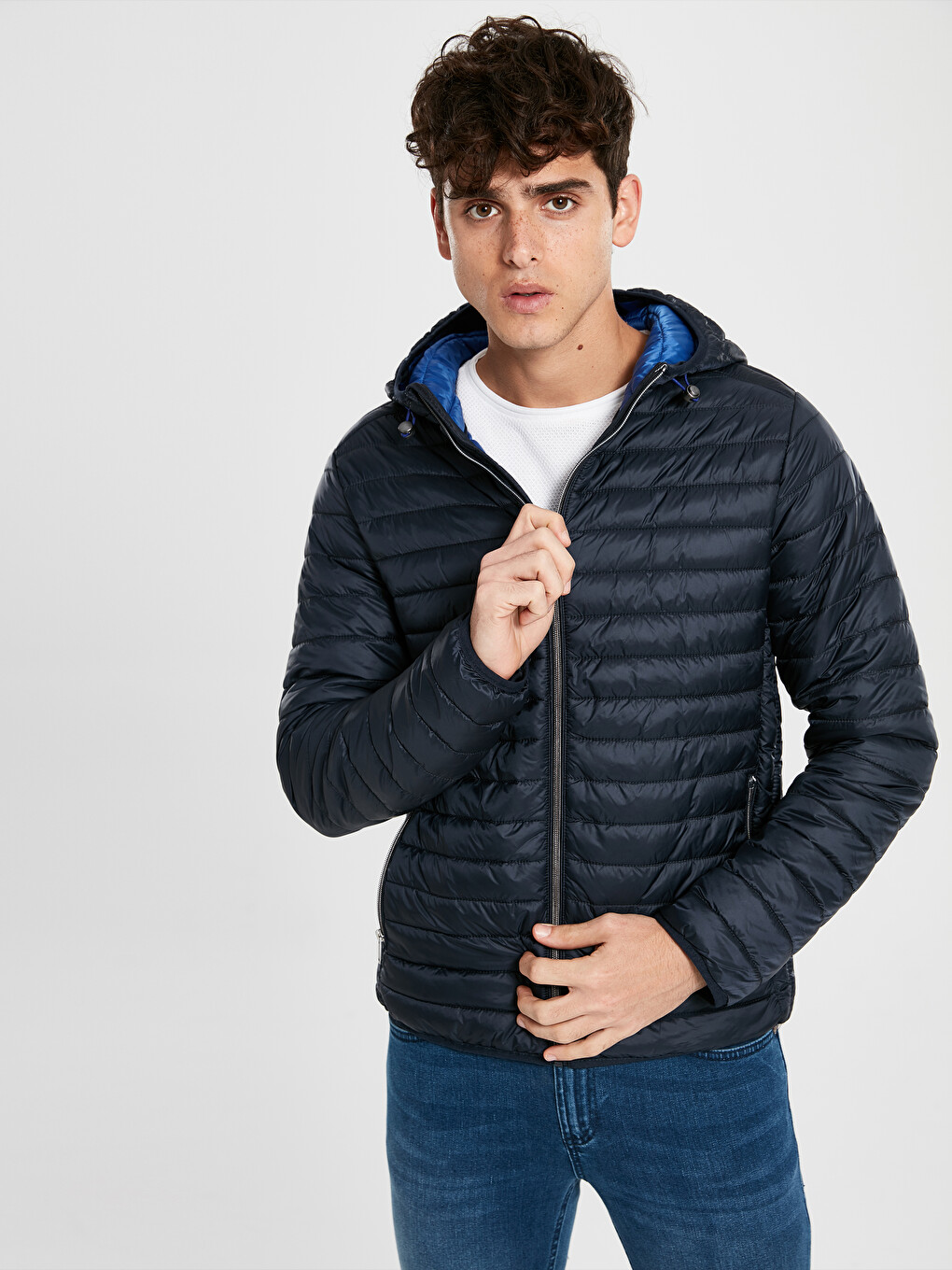 XSIDE Man Navy Puffer Coat - 0S0241Z8-J2Y - LC Waikiki