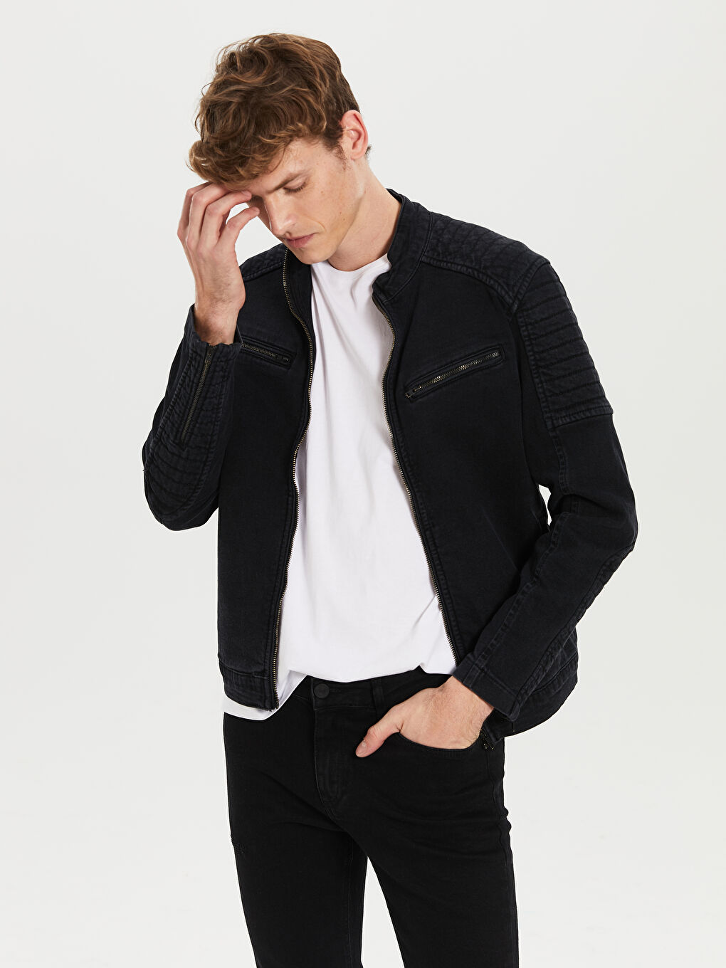 Мужская джинсовая куртка стандартного кроя-2