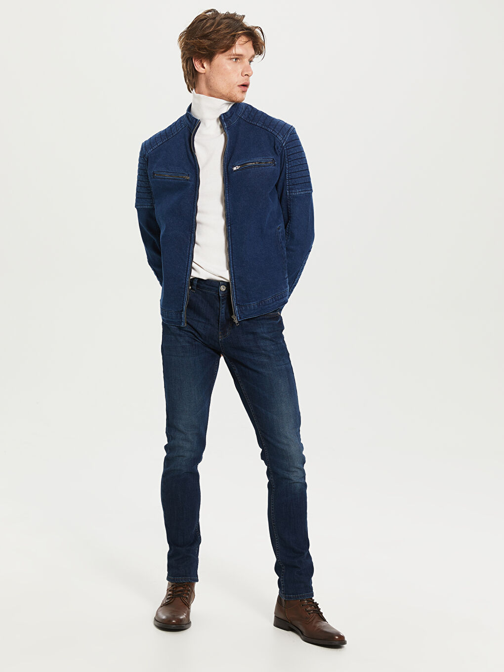 LCW Jeans جاكيت جينز رجالي بقصة عادية -0S0285Z8-H45