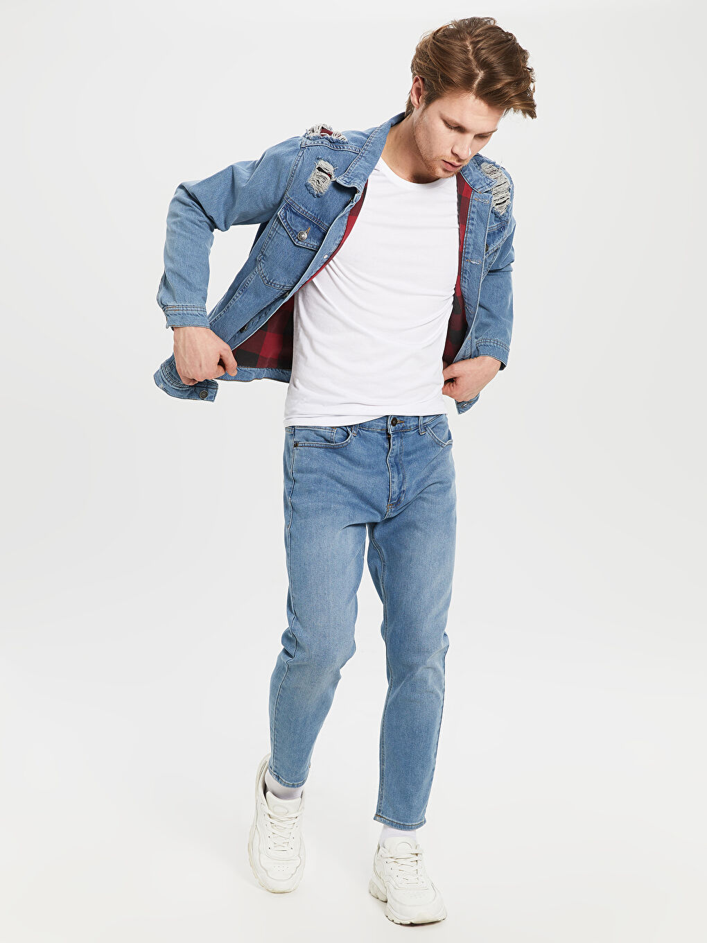 جاكيت جينز رجالي بقصة عادية-4