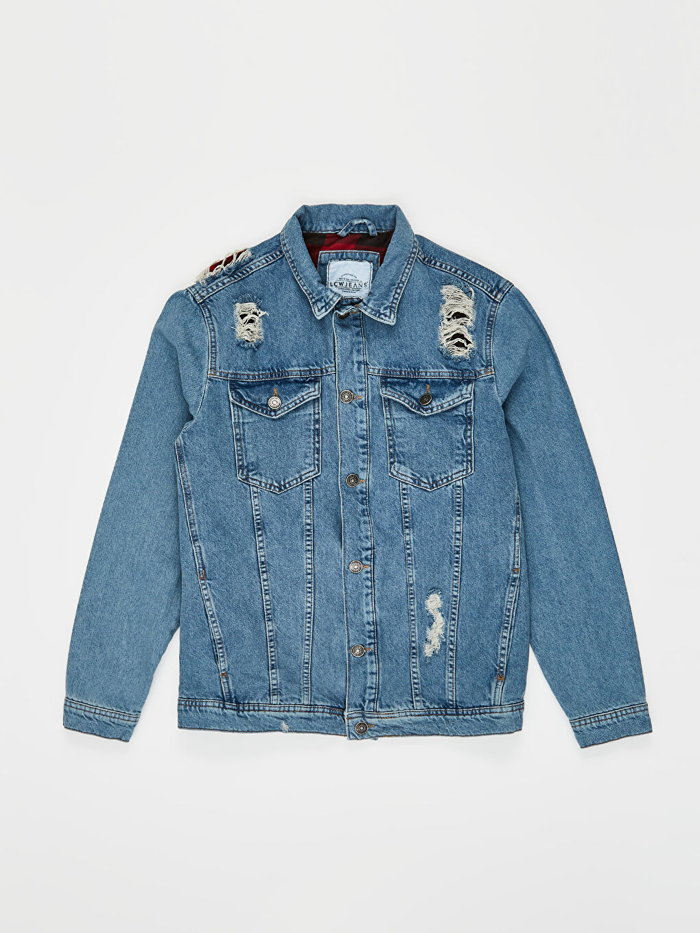 جاكيت جينز رجالي بقصة عادية-1