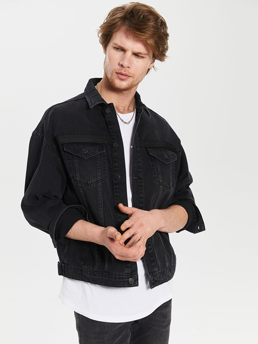 XSIDE Veste en Jean Oversize pour Hommes -0S0299Z8-326