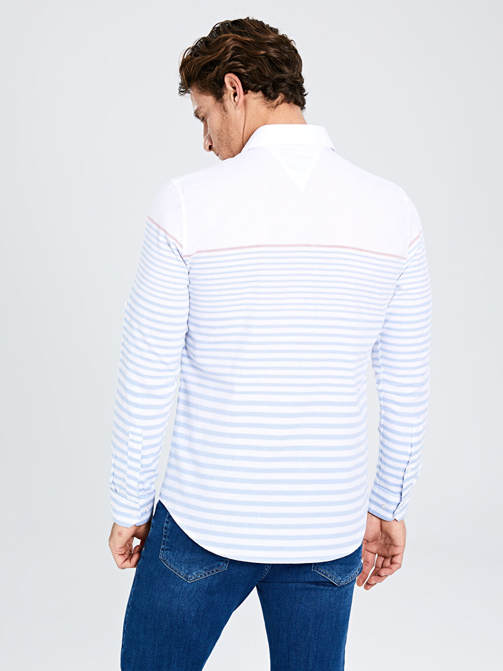 Рубашка Мужская Оксфорд Слим Фит С Длинным Рукавом-3