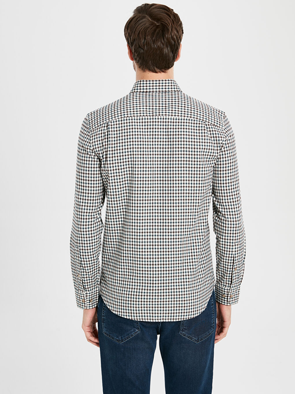 Regular Fit Long Sleeve Gabardine Shirt-5