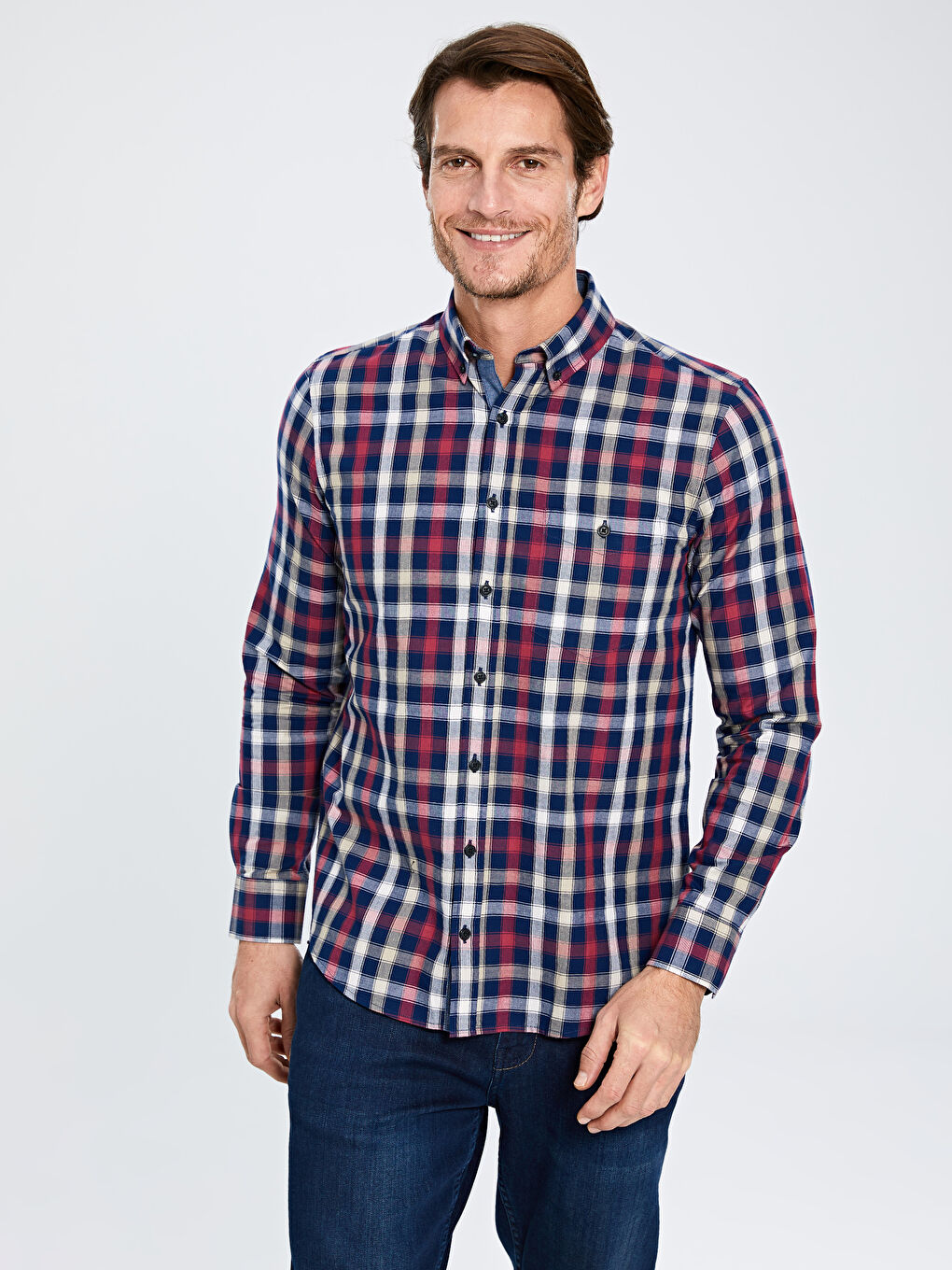 Chemise Gabardine Manches Longues Coupe Régulière-4