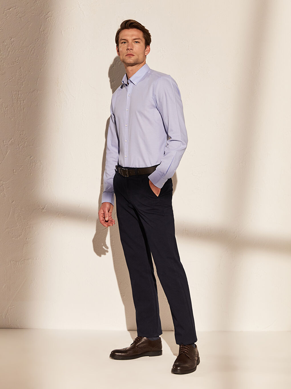 Mavi Slim Fit Uzun Kollu Oxford Erkek Gömlek-4